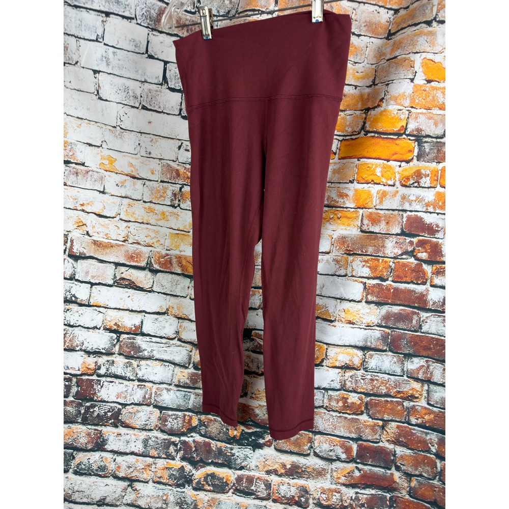 Lululemon Burgundy High Rise Athletic Leggings Womens Size 6 Maroon Yoga Pants